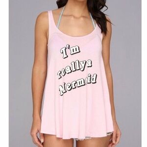 Wildfox ‘I’m Really A Mermaid’ Pink Tank